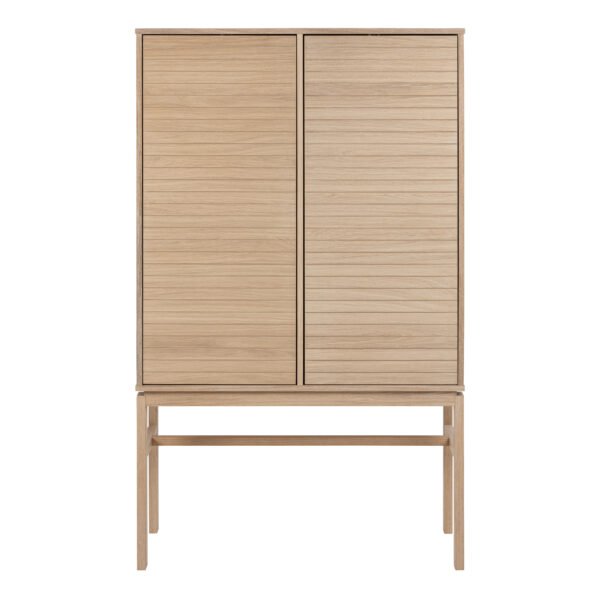 Linley Cabinet with 2 Doors and 4 Shelves in White Oak - Image 3