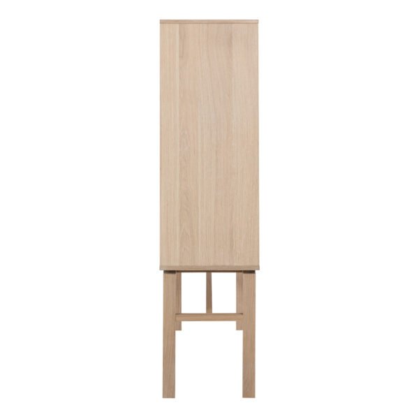 Linley Cabinet with 2 Doors and 4 Shelves in White Oak - Image 4