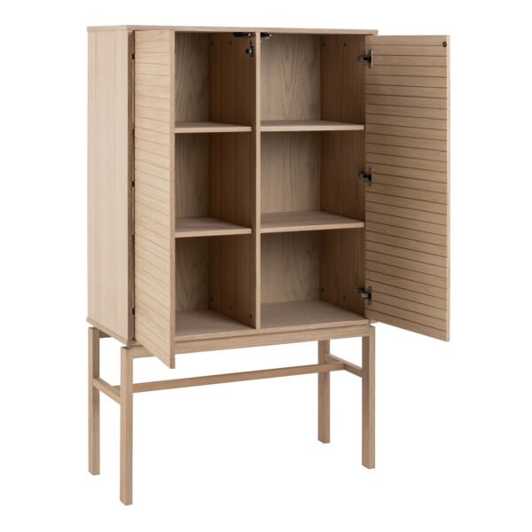 Linley Cabinet with 2 Doors and 4 Shelves in White Oak - Image 5