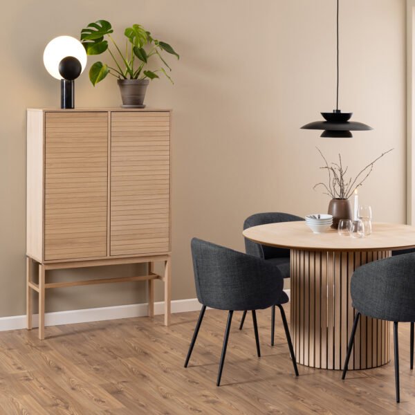 Linley Cabinet with 2 Doors and 4 Shelves in White Oak - Image 2