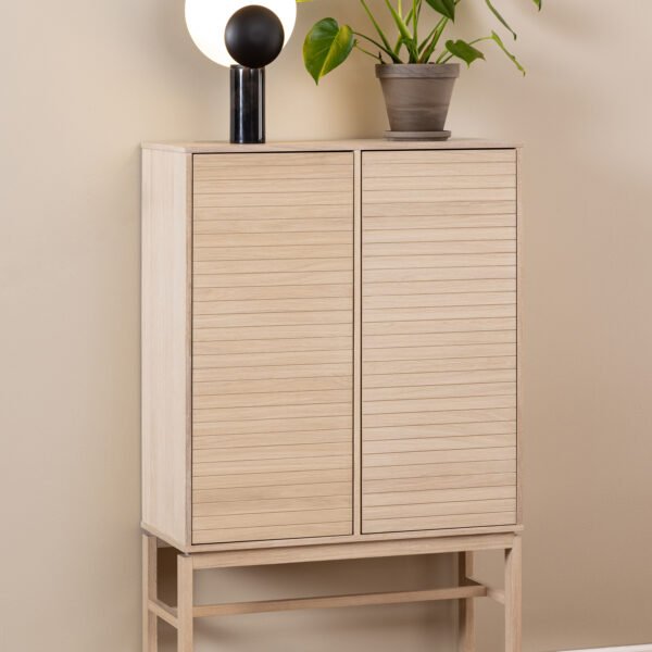 Linley Cabinet with 2 Doors and 4 Shelves in White Oak - Image 6