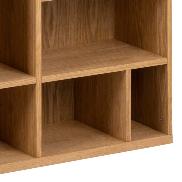Rangoon 3 Door Large Bookcase in Oak - Image 10