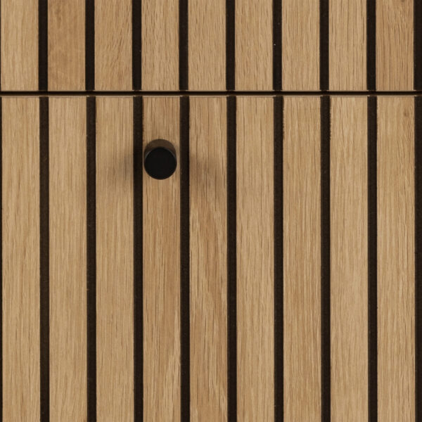 Albany Chest of 3 Drawers in Oak/Black Legs - Image 8