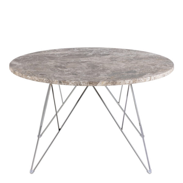 Prunus Round Coffee Table with Grey-Brown Marble Top - Image 2