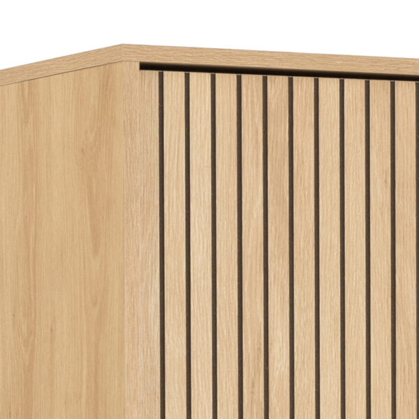 Albany Wardrobe 2 Doors in Oak/Black Legs - Image 7