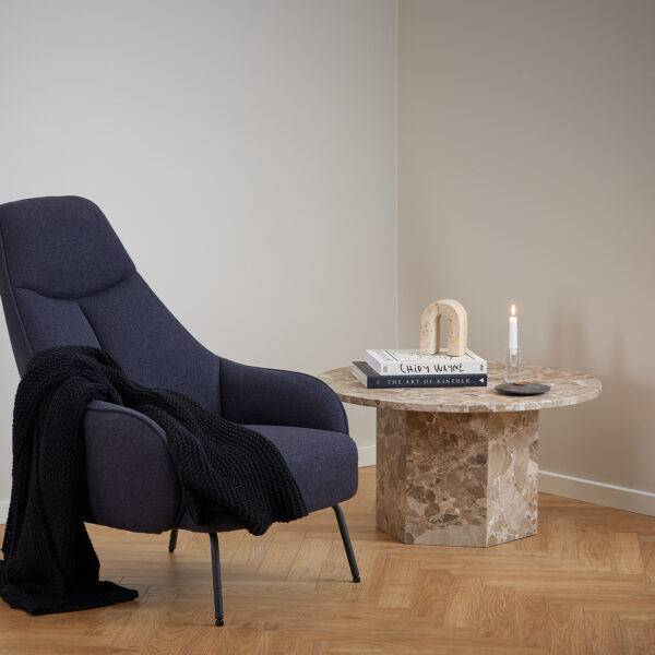 Naxos Round Coffee Table in Brown Marble - Image 4