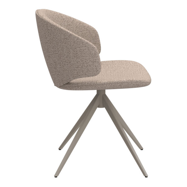 Soli Round Dining Table in Oak/Grey 120x75cm Included 4 Ella Swivel Beige Dining Chair - Image 8