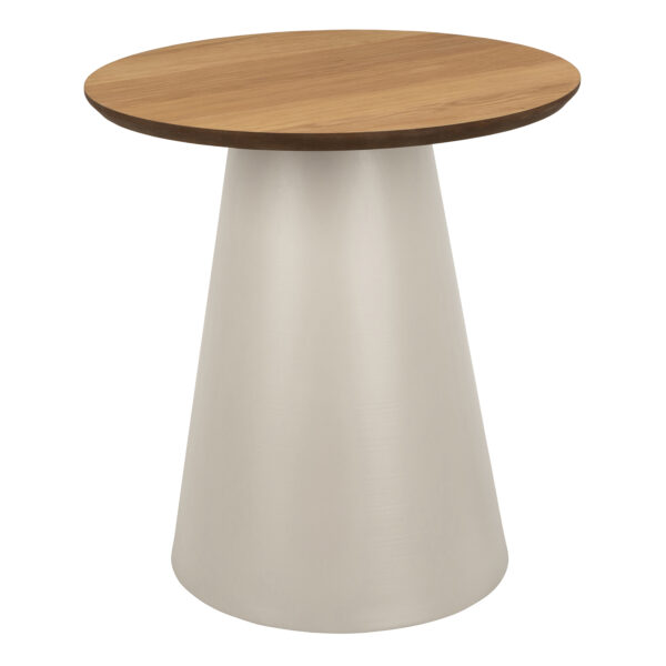 Soli Round Coffee Table in Oak/Grey 45x48cm