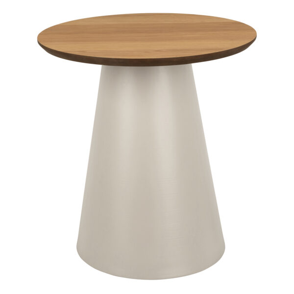 Soli Round Coffee Table in Oak/Grey 45x48cm - Image 2