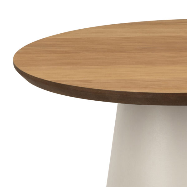 Soli Round Coffee Table in Oak/Grey 45x48cm - Image 4