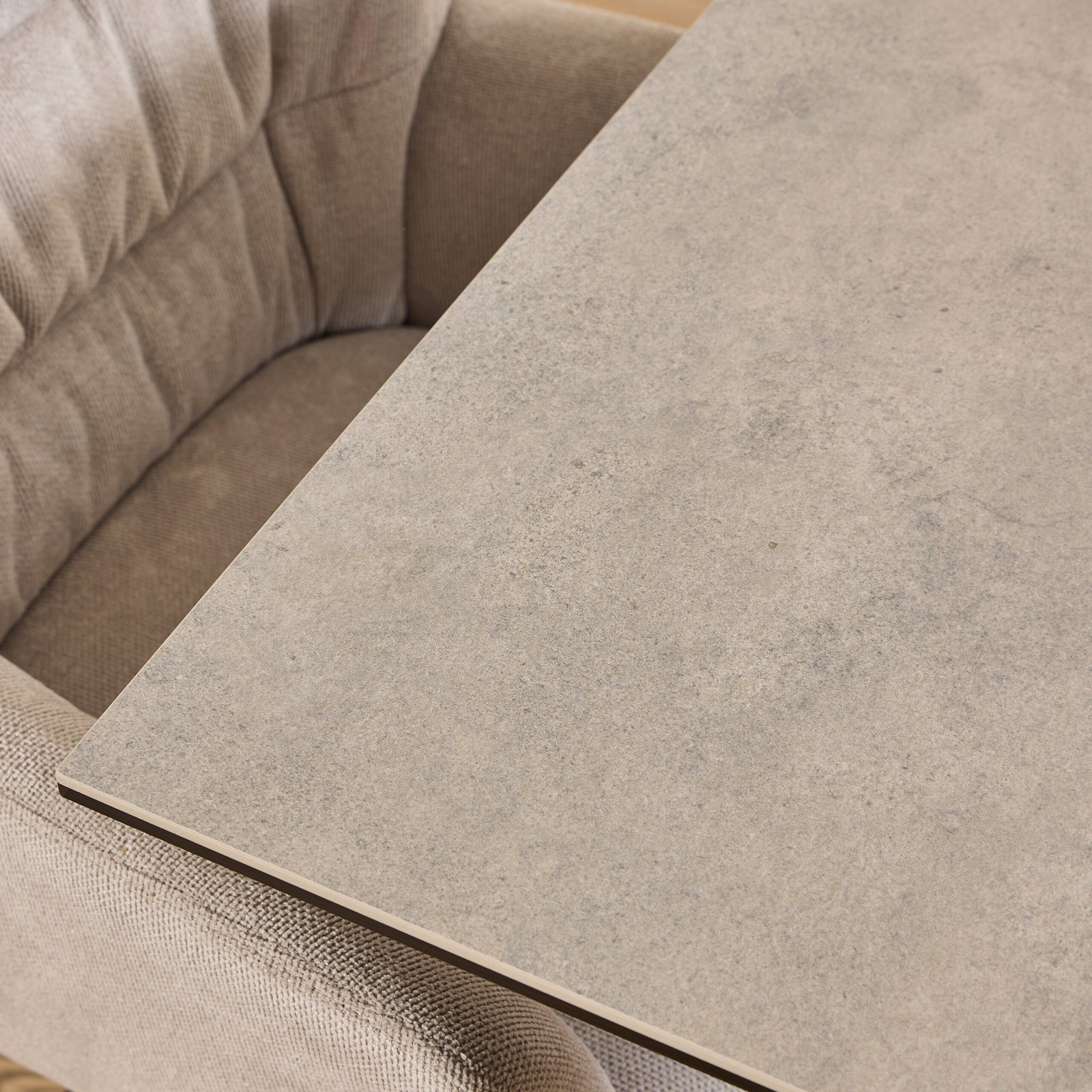 Heaven Dining Table with Ceramic Grey Top 135cm - Image 4