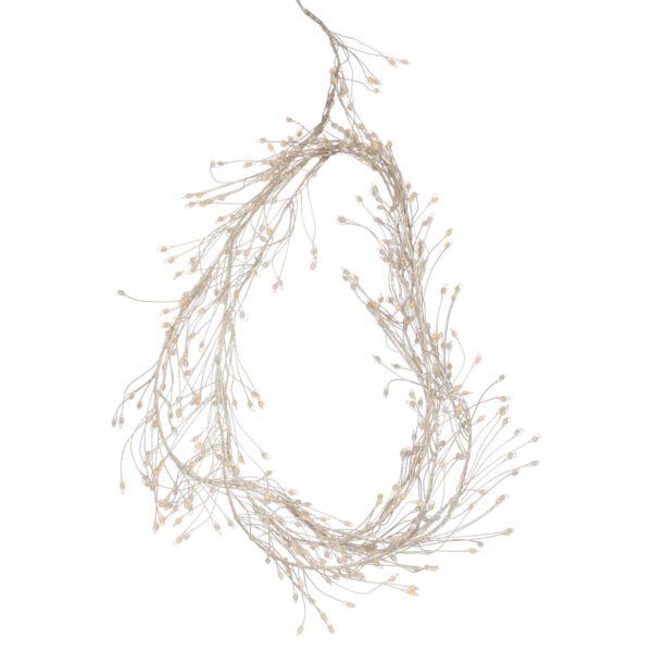 2.75m9ft Plug-In LED 8 Sequence Warm White Cluster String