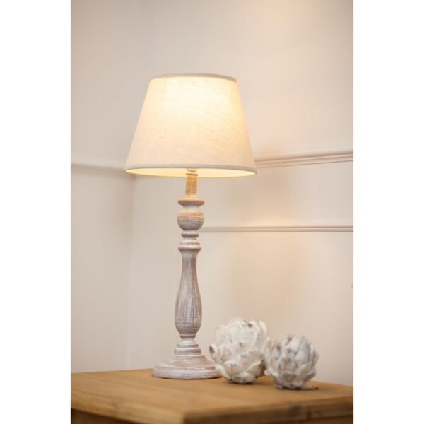 Dunum Column Table Lamp With Linen Shade - Image 5